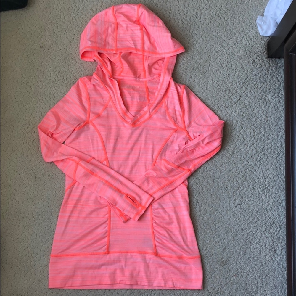 Zella hooded long sleeve workout top